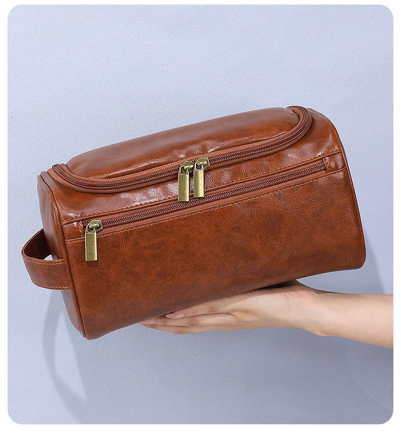 Cosmetic Bag Wash Bag Men Vintage Toiletry Bag Travel Necessary Business Cosmetic Makeup Cases Male Hanging Storage Organizer Wash Bags