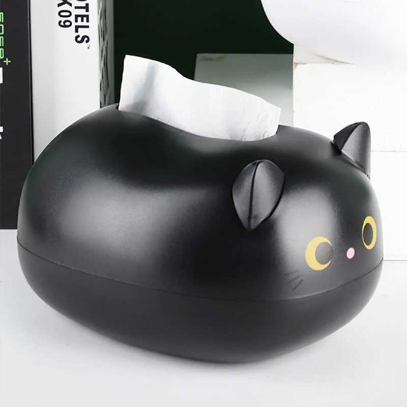 Cute Cat Tissue Box Napkin Storage Box Kitchen Paper Container Desktop Toilet Paper Holder Nordic Style A Decoration Y241218