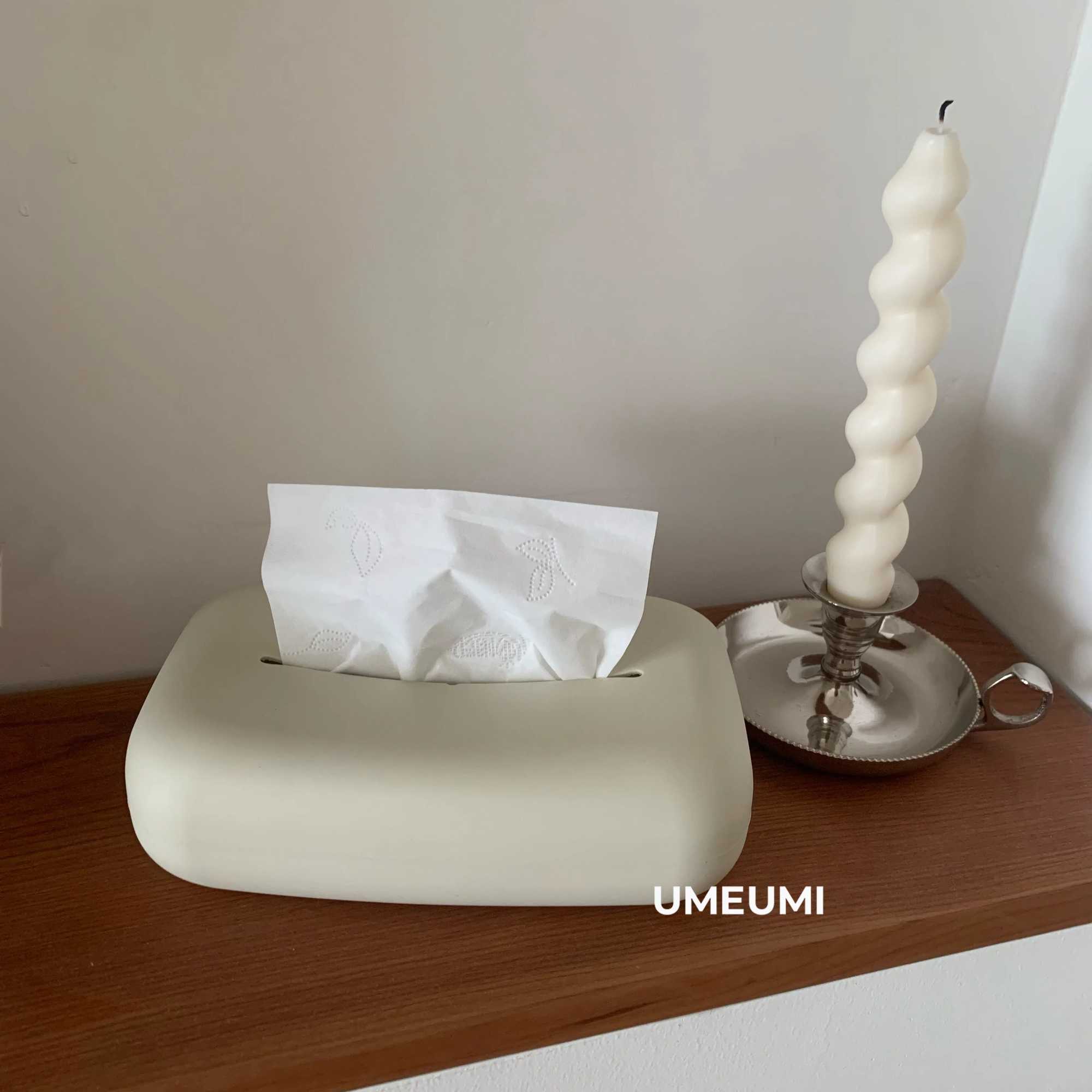 UMEUMI Beige Soft Waterproof Designer Tissue Box Cover Silicone Reusable Children Care Wipe Wet Wipe Box Holder Bathroom Kitchen Y241218