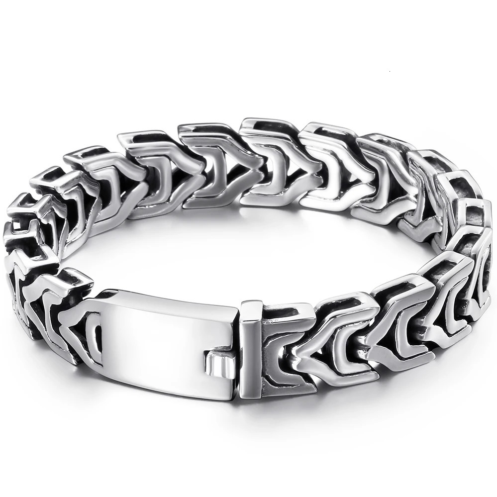 Big Size 202224CM Long Heavy Stainless Steel Bracelet Men Link Chain Mens Bracelets Metal Bangles Massive On Hand Jewelry 241218