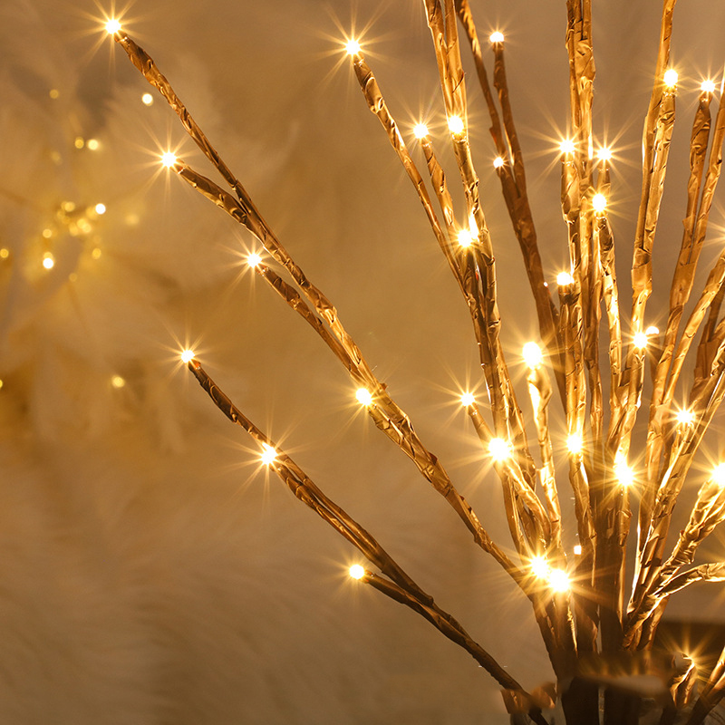 Creative LED Branch Lights with Stem for Atmosphere Enhancement in Homes and Gardens