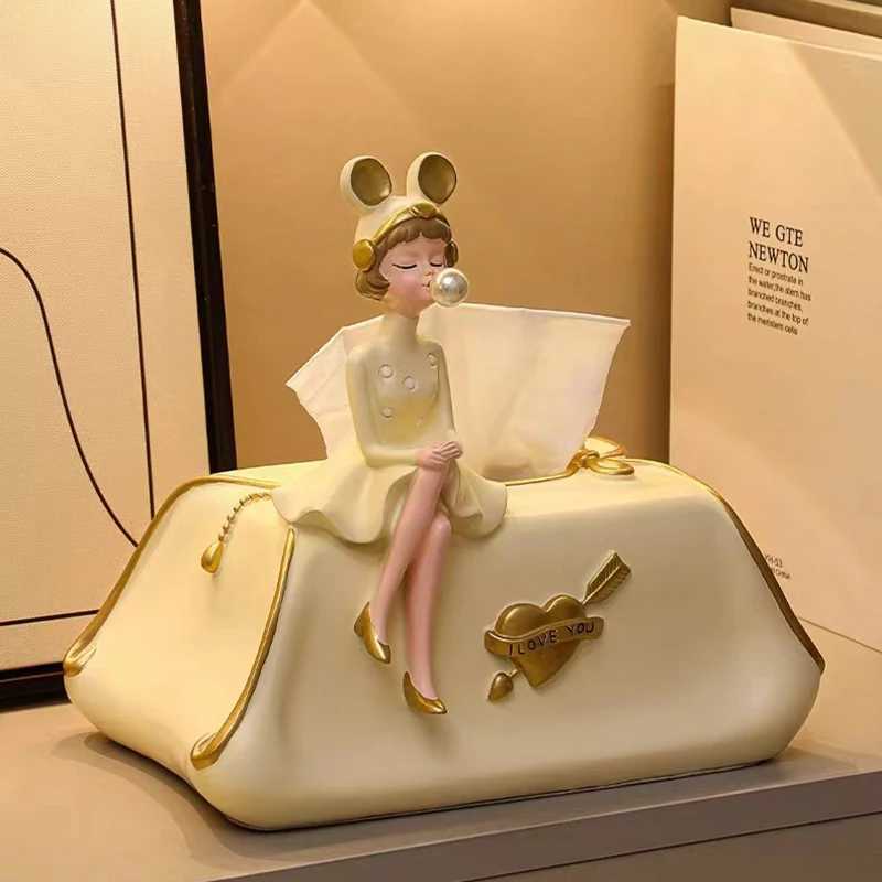 Home>Products>Luxury tissue box>Resin girl napkin holder>Princess dress tissue box Y241218