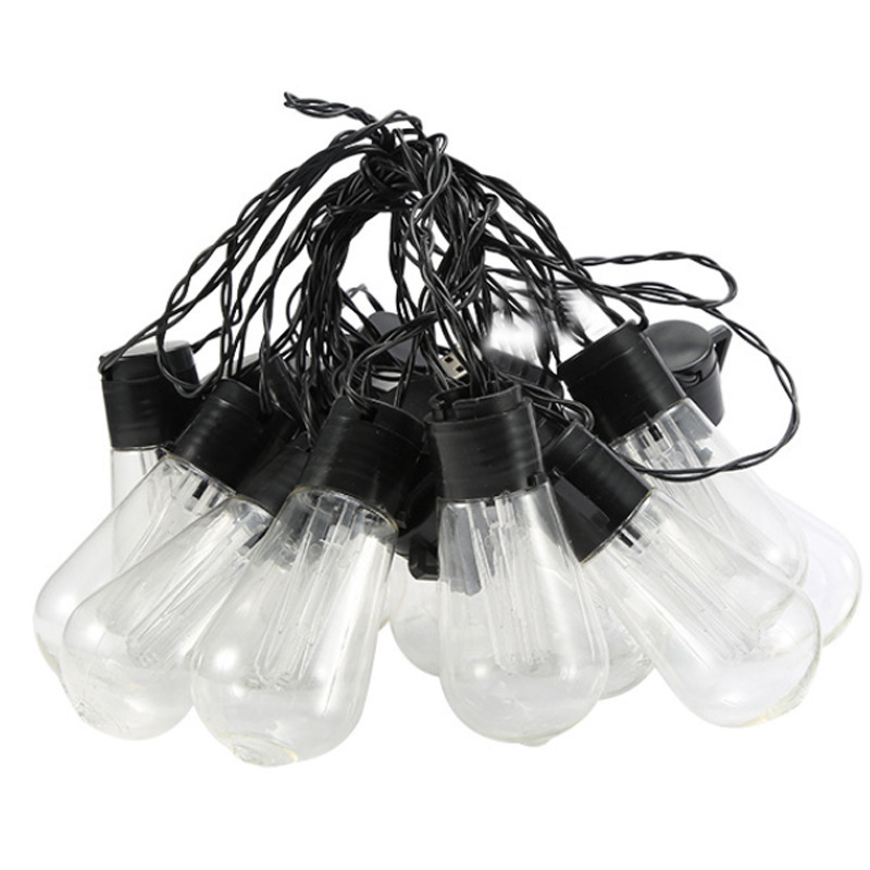 Decorative Cross Border LED Globe Light String - Solar Powered with Built-in Battery Box for Yard Lighting