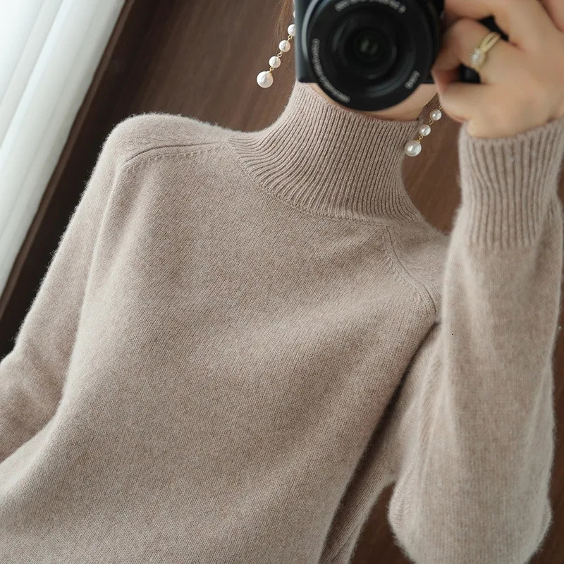 Casual Autumn Winter Women Sweaters Turtleneck Long Sleeve Thick Warm Pullovers Fashion Korean Knitwears Basic Jumpers 241217