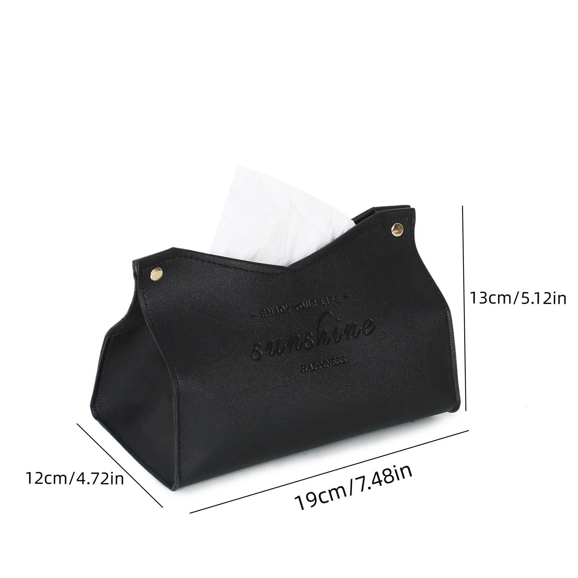 Living Ro Dining Ro Tissue Box Environmentally Friendly Leather Tree-pose Solid Color Creative Napkin Storage Box Y241218