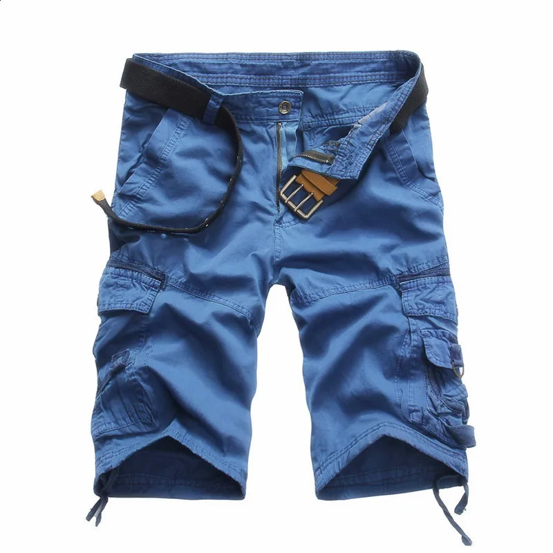 Summer Cargo Shorts Men Cool Camouflage Cotton Casual Mens Short Pants Clothing Comfortable Camo Men Cargo Shorts No Belt 250529CJ