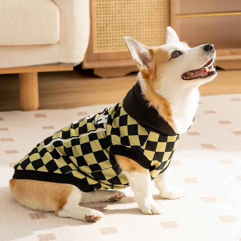 Autumn and winter special print hoodie small and medium-sized dog warm clothing pet clothes