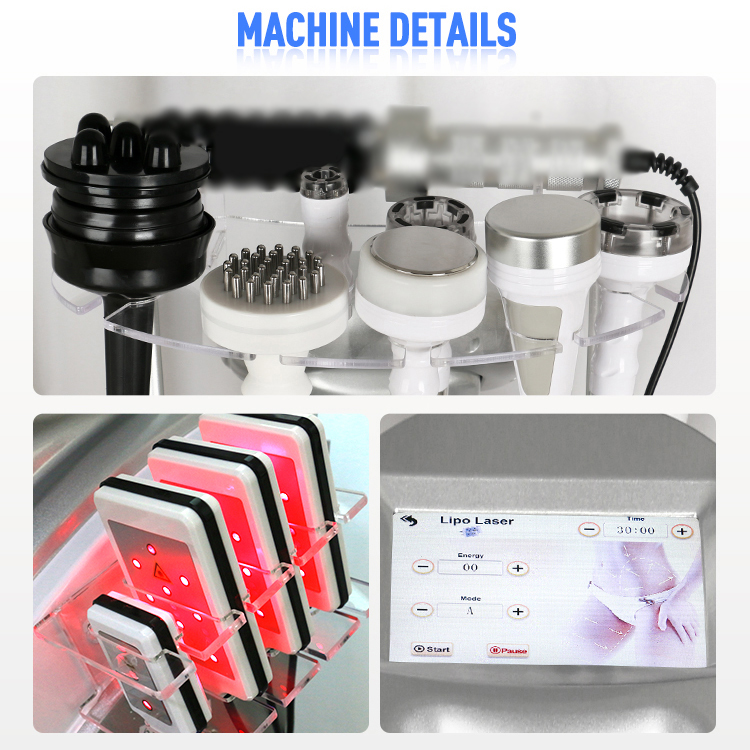 All-in-one Physiotherapy Vacuum Cavitation Weight Loss Lipolysis Body Shaping Vibration + Rolling Massage RF Skin Rejuvenation Lymph Drainage Machine