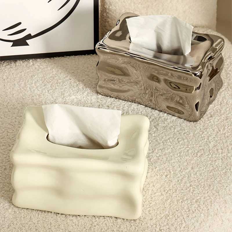 (EpeiusHe) Ceramic paper box household tissue box storage box dining table coffee table he decorates Nordic Ins Y241218