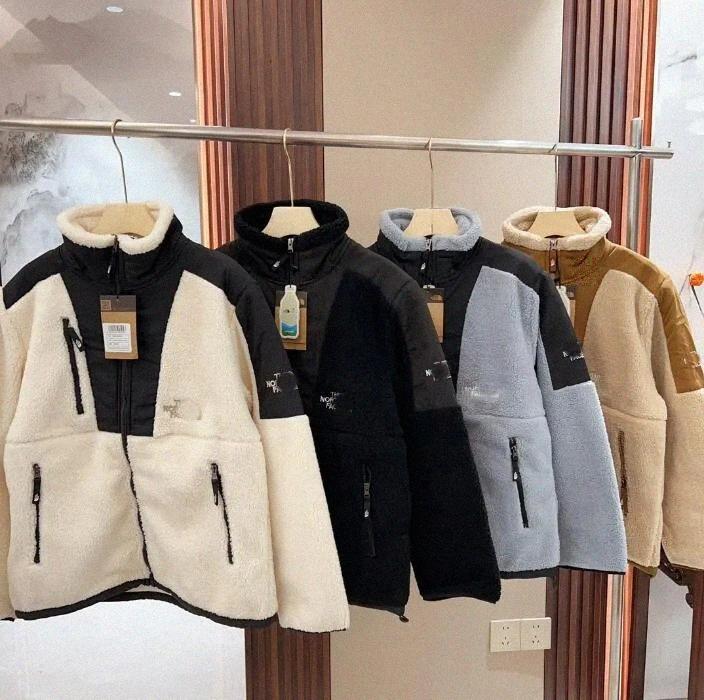 designer jacket women Splicing warm soft Lamb fleece jackets autumn winter womens coat