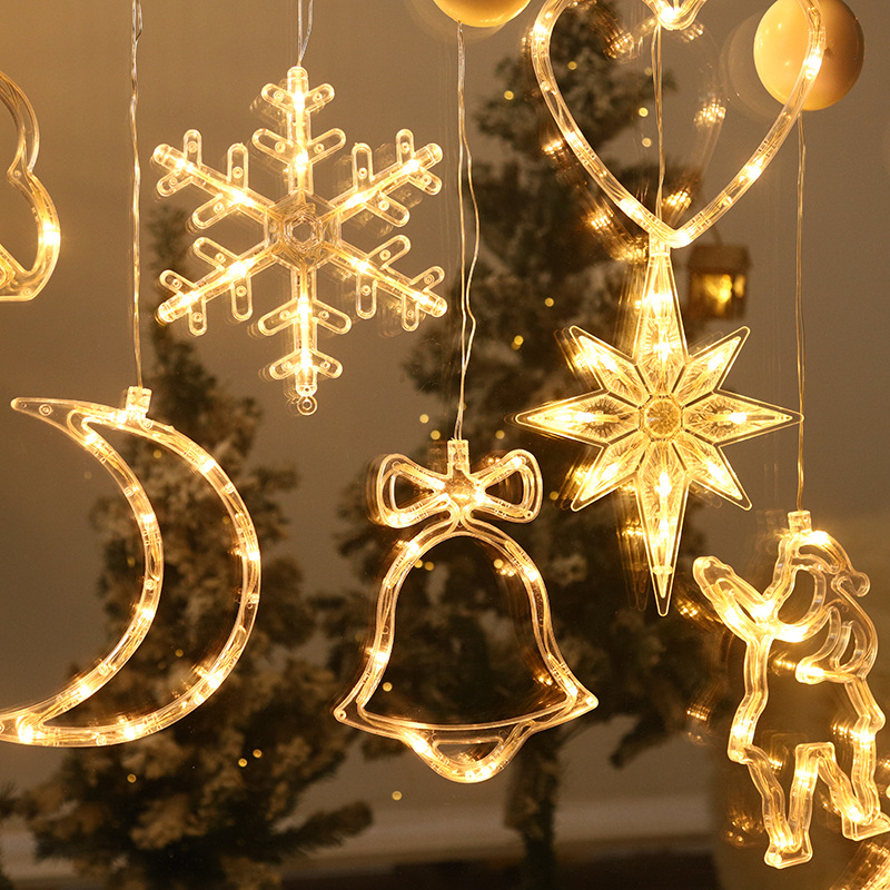 LED Christmas Light String with Suction Cups for Trees and Windows