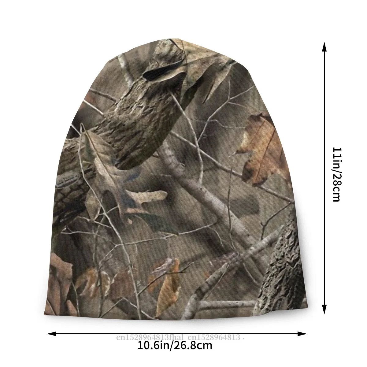 Outdoor Beanie hat real tree knitted hat trendy skull Beanie hat mens earmuffs 241211