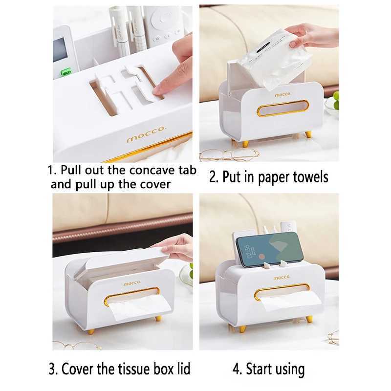 Living Ro Tissue Box Environmentally Friendly Clean Remote Control Desktop Creative Napkin Dresser Bathroom Storage Box Y241218
