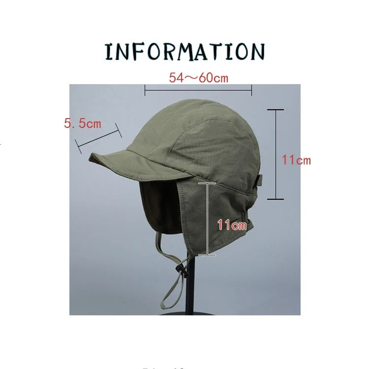 Japanese Retro Solid Color Velvet Pilot Hat Winter Outdoor Warm Ear Protection Windproof Skiing Bomber Hats for Men and Women 241218