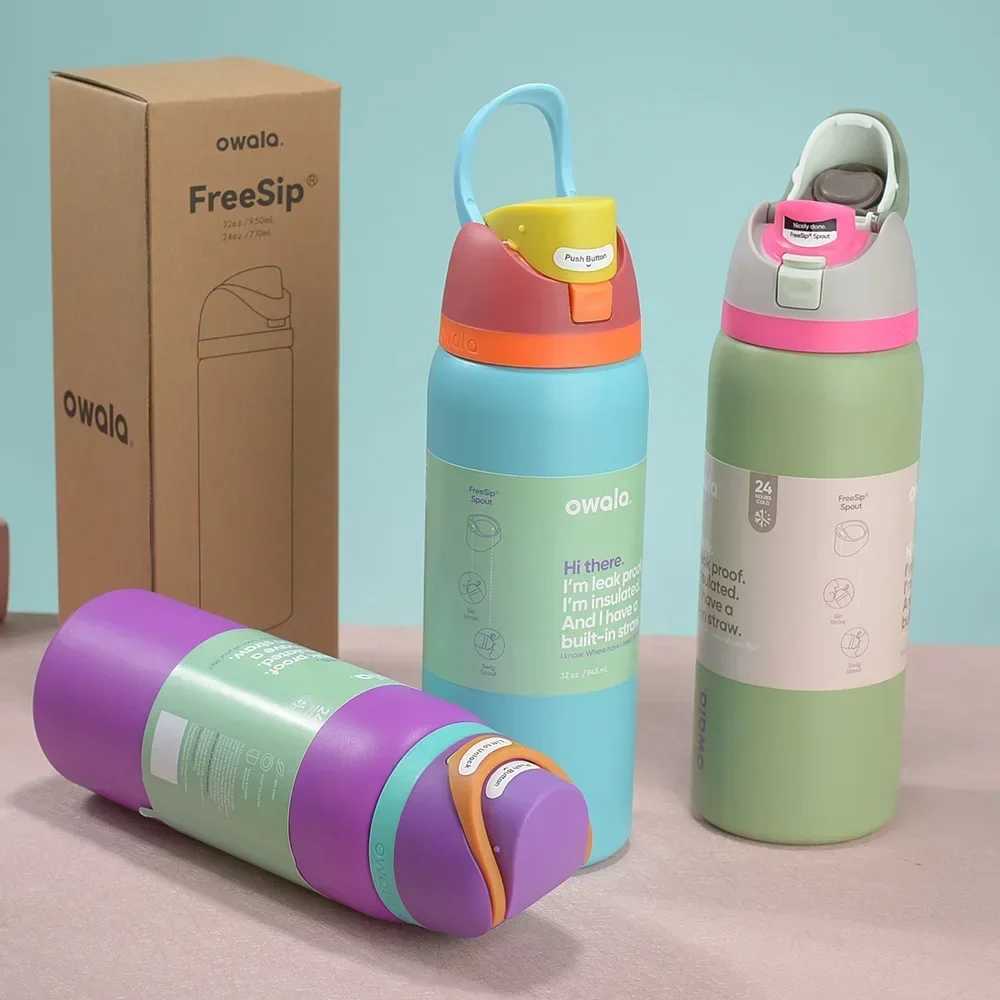 304 stainless steel Owara fruit cup double-layer vacuum filled cup sports water bottle outdoor sports fitness water bottle Y241217