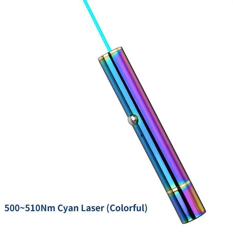 500-510nm blue laser pointer 532nm green laser pointer 650nm red laser built-in USB charging beam pointer pen T241218