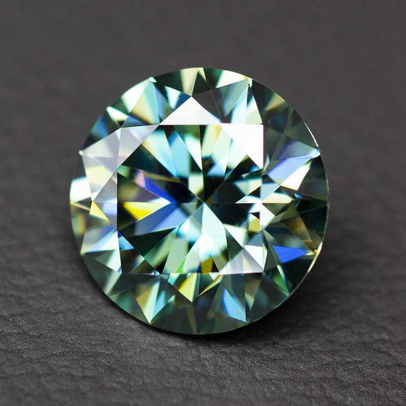 Never Fade Peacock Blue Round Cut Moissanite 1.0-3.0ct Moissanite Loose Gemstone Passed GRA Certificate Diamond Tester W241214