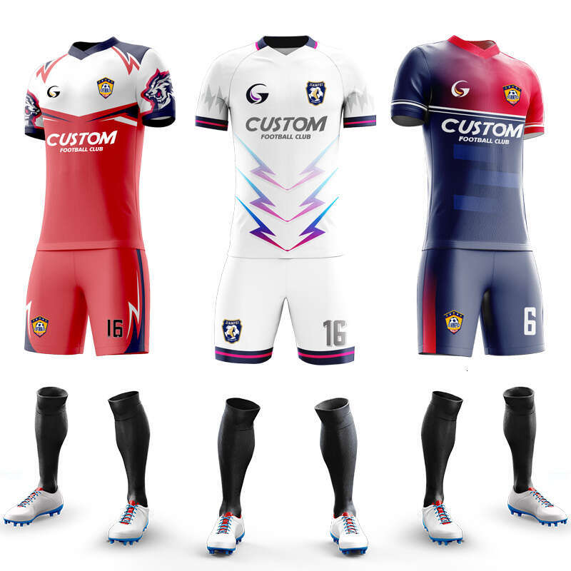 2025 Personalized Sublimation Custom Plus Big Size Soccer Uniforms Football Team Jersey Sets For Men With Embroidered W036