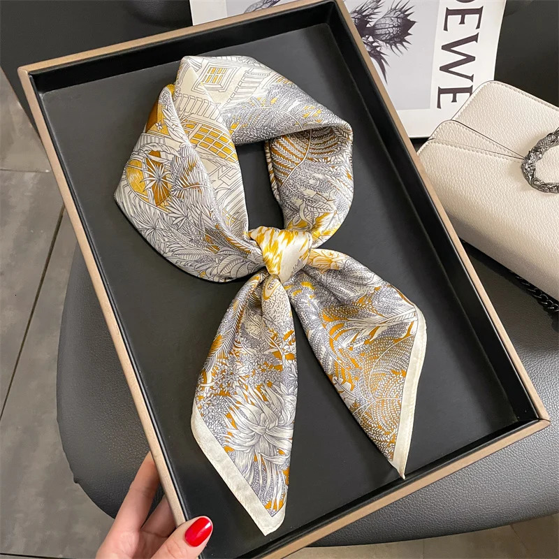100% Real Silk Scarf Natural Shawl Wraps Women Ladies Fashion Scarves Foulard Bandana Square Headband Hijab Poncho Pashmina 241218