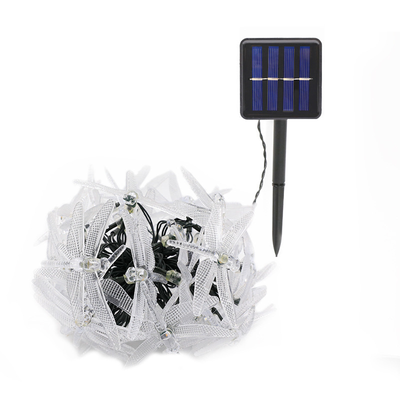Multicolor Outdoor Solar Dragonfly LED String Lights - Ideal for Garden Decorating & Party Ambiance