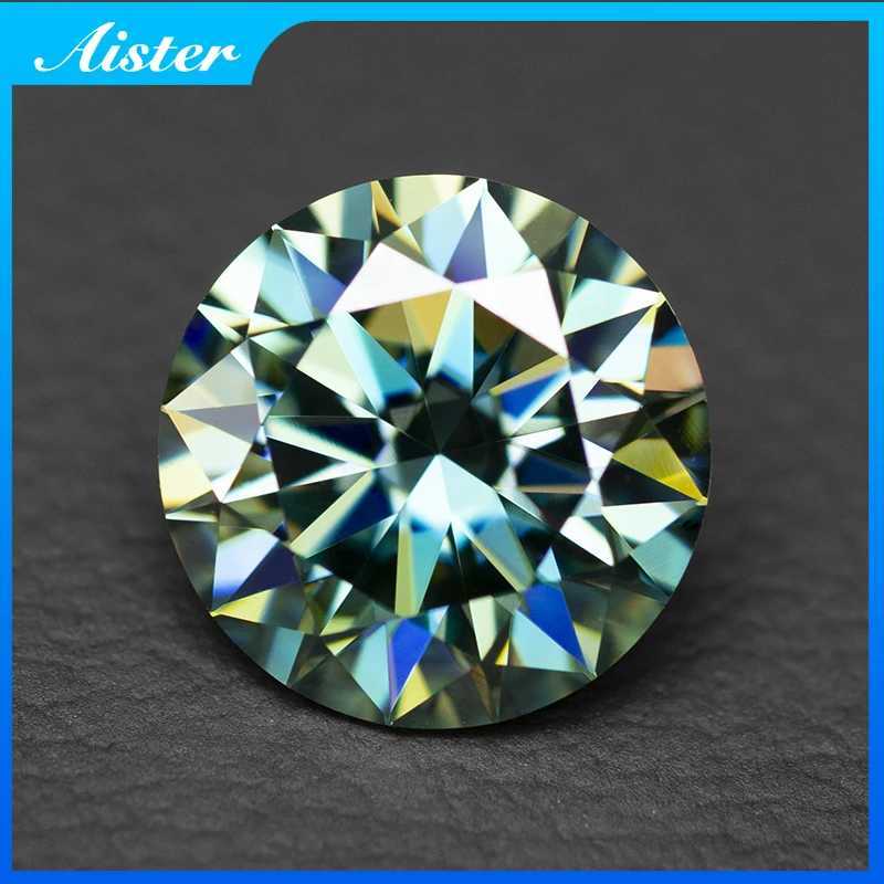 Never Fade Peacock Blue Round Cut Moissanite 1.0-3.0ct Moissanite Loose Gemstone Passed GRA Certificate Diamond Tester W241214