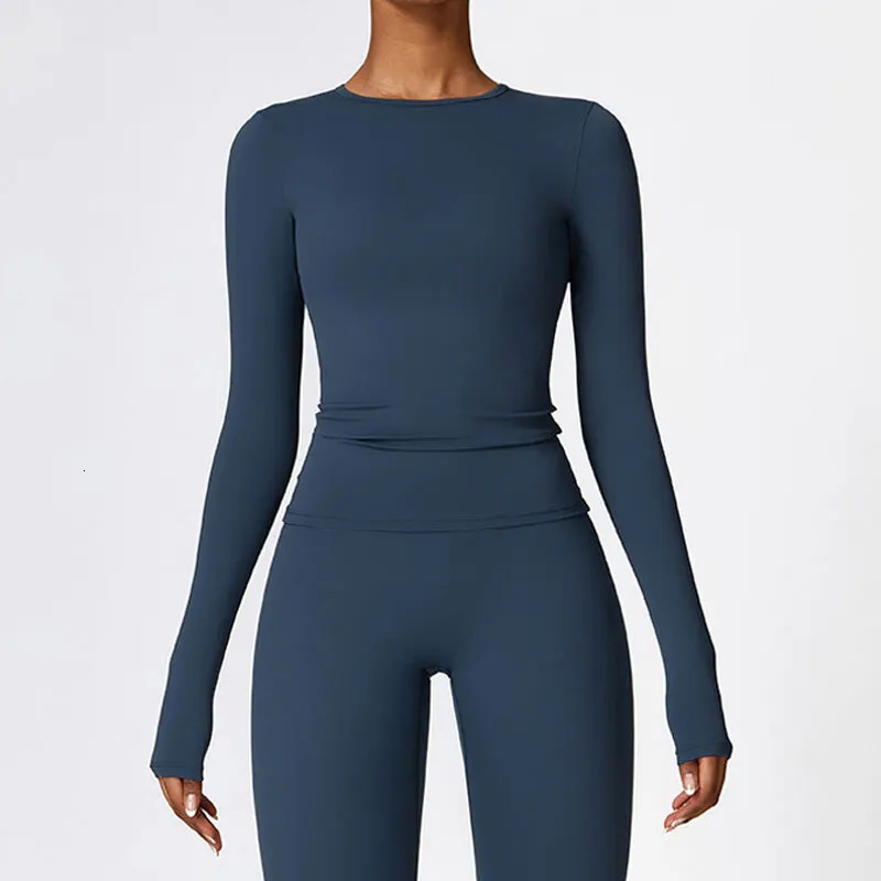 NCLAGEN Long Sleeve Workout Top Gym Pilates Clothes Women Active Wear Sports Shirt Elastic Fitness Yoga Clothing Running Shirts 241218
