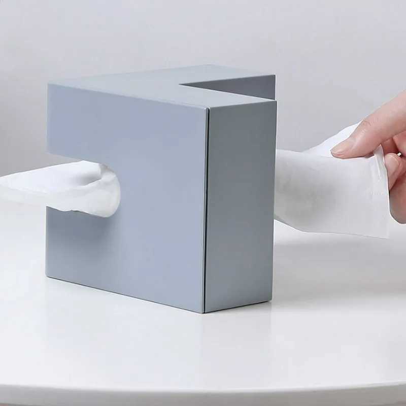 Nordic minimalist creative off tissue box for living double-sided paper tray napkin case Y241218