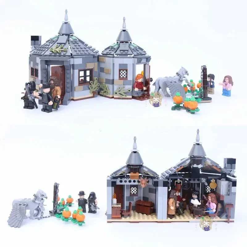 Harris Book Hagrid Cabin Building Blocks Magic Knights Prohibit Forest Quidditch Competition Brick Toys as Gifts X241218