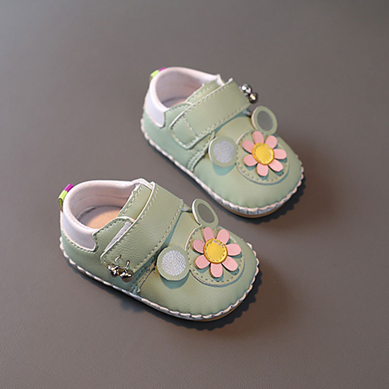 Baby Shoes Toddler 2025 Spring Soft Leather Anti Slip Casual Flats Cutefeet Infant Girls Dress Princess Shoes First Walkers Cute Flower Kids Shoes Siz