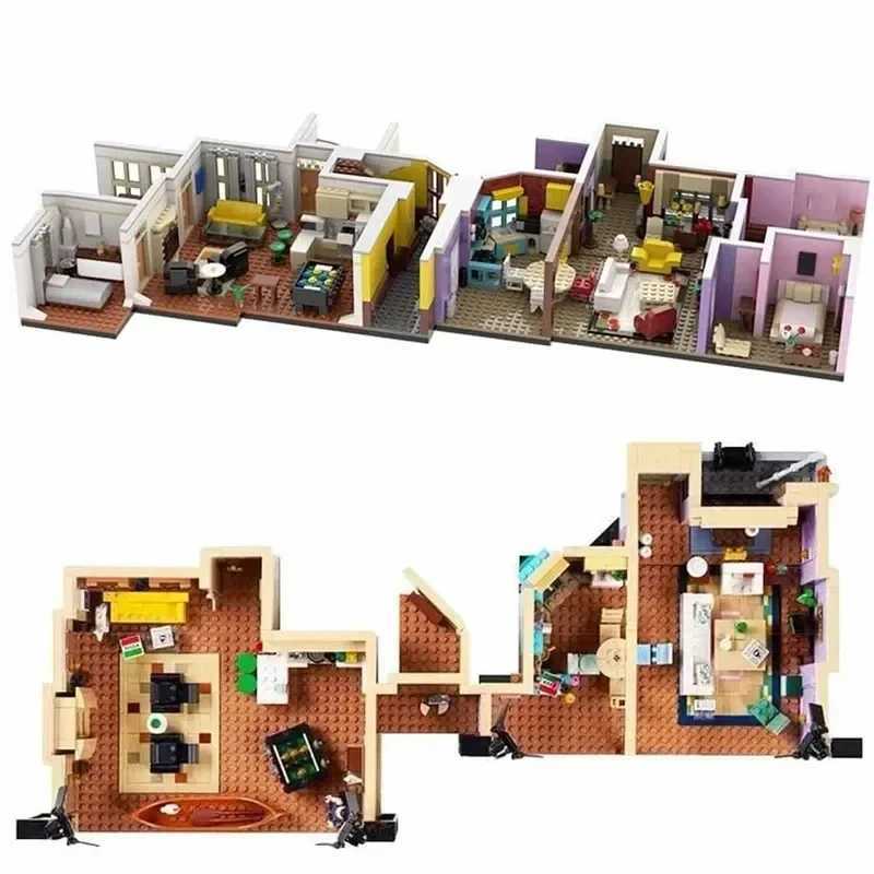 Popular toys classic TV dramas city center architecture friends parties friends apartments 10292 coffee shops building toys home decor X241218