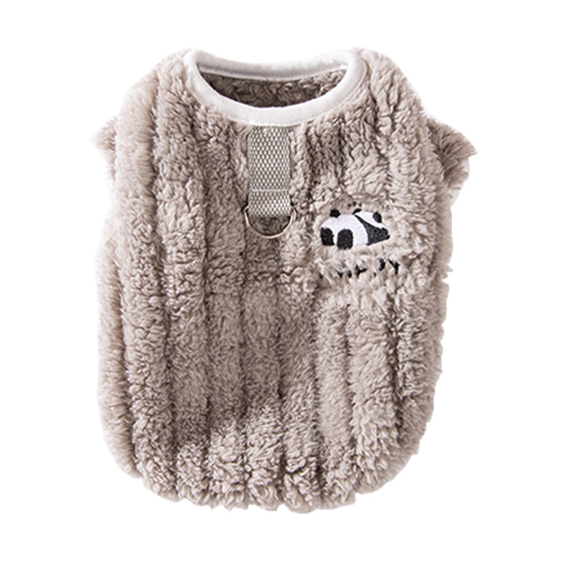 New autumn and winter puppy dog clothes draw a soft cotton wool tow coat thick warm teddy pet dog clothes