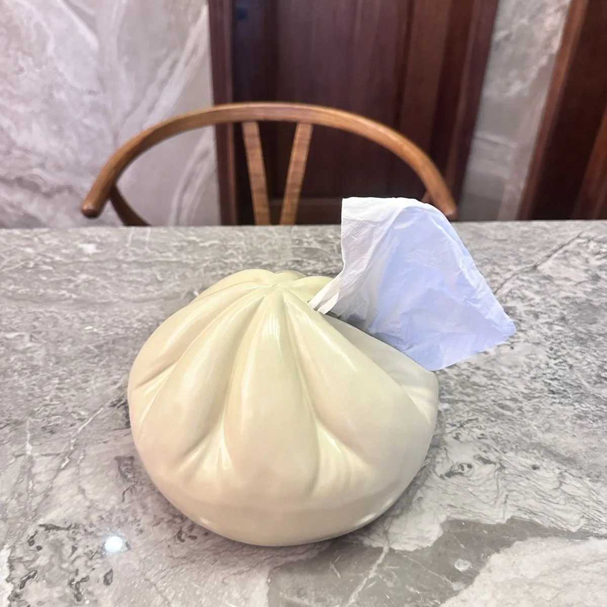 Nordic Toast Bread Tissue Box Artistic Creative Storage Ornaments Car Gift Paper Living Ro Ceramic Luxury He Decoration Y241218