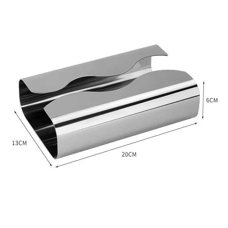 Stainless steel tissue box for living Ro simple desktop stand silver plated paper storage napkin paper box Y241218