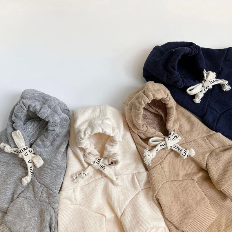 Autumn and winter dog simple hooded drawstring hoodie ins wind cat two feet clothes puppy milk dog pet clothes