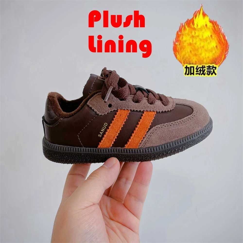 2024 new childrens shoes boys soft sole comfortable plus velvet sports casual shoes Korean version thick warm girls Forrest Gum X241218