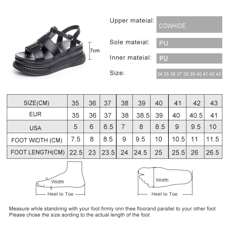 AIYUQI Summer Sandals Women Trend Genuine Leather Women Roman Sandals Korean Platform Open Toe Women's Sandal