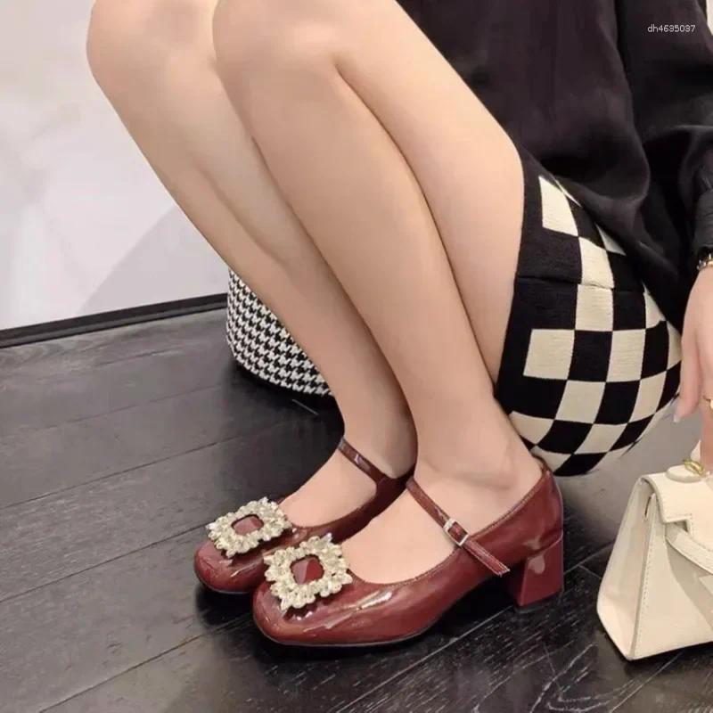 Dress Shoes Selg Women's Japanese College Style Uniform British Mary Jane High Heels zhanyishengli