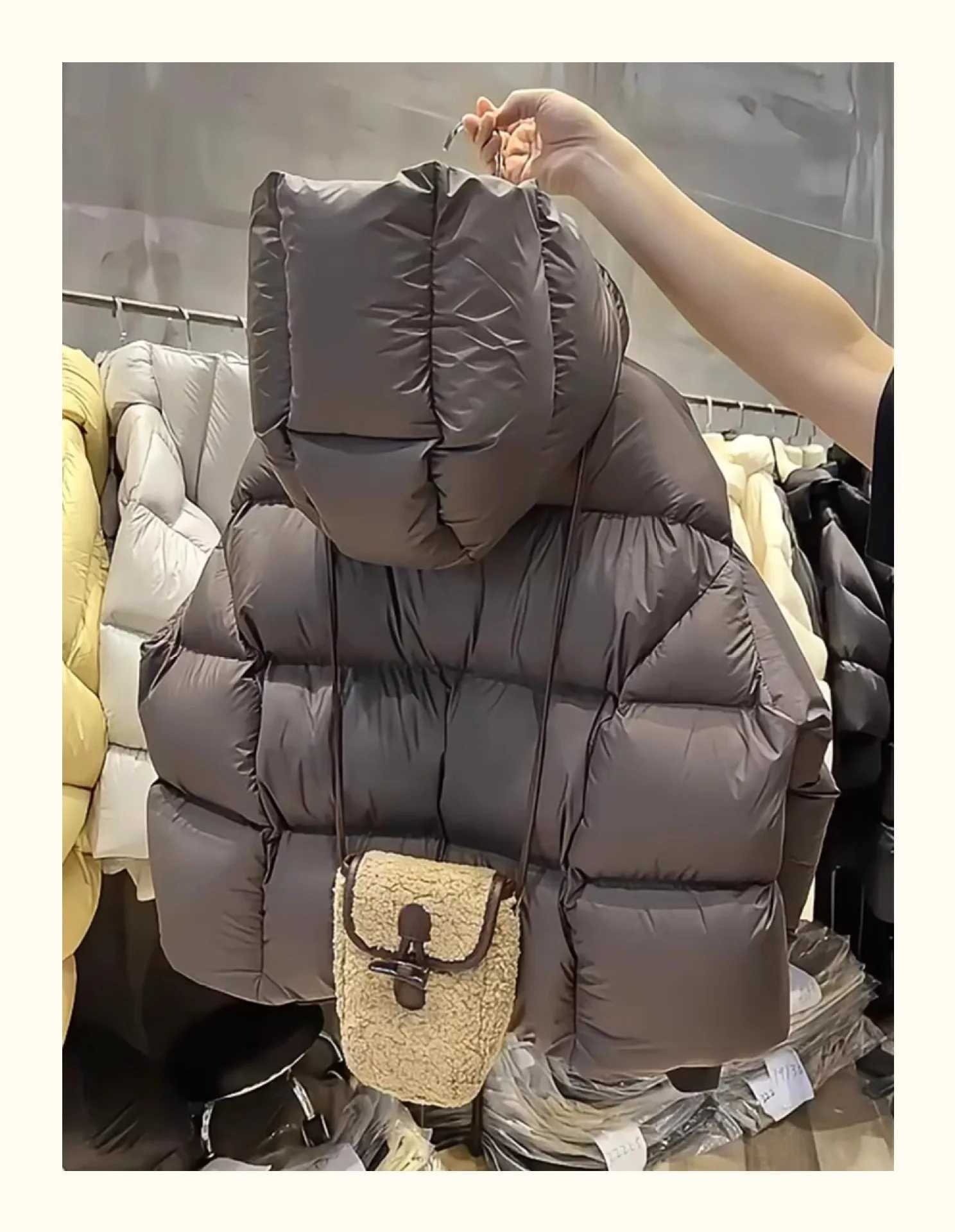 AAA Winter Korean Single Breasted Parkas Chic Jacket For Women Black Outerwear Fashion Warm Casual Basics Thick Solid Coat M241218