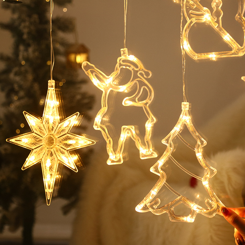 LED Christmas Light String with Suction Cups for Trees and Windows
