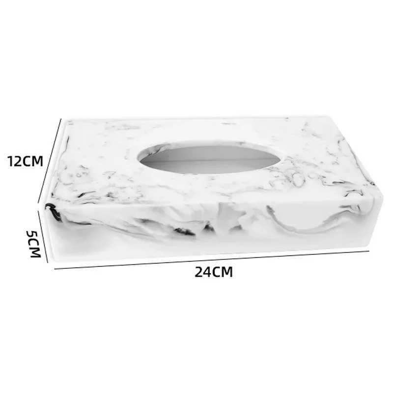Texture resin tissue box creative decoration for his life Ro bathroom accessories supply dining table paper box Y241218