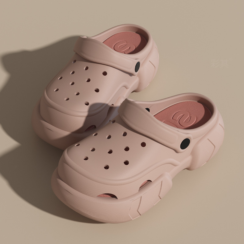Simple High-End Hole Shoes Women's super Thick Soles Heightened Sandals Beach Fashion & NEW Versatile Soft-Soled Slippers 2025 Designer Footwear