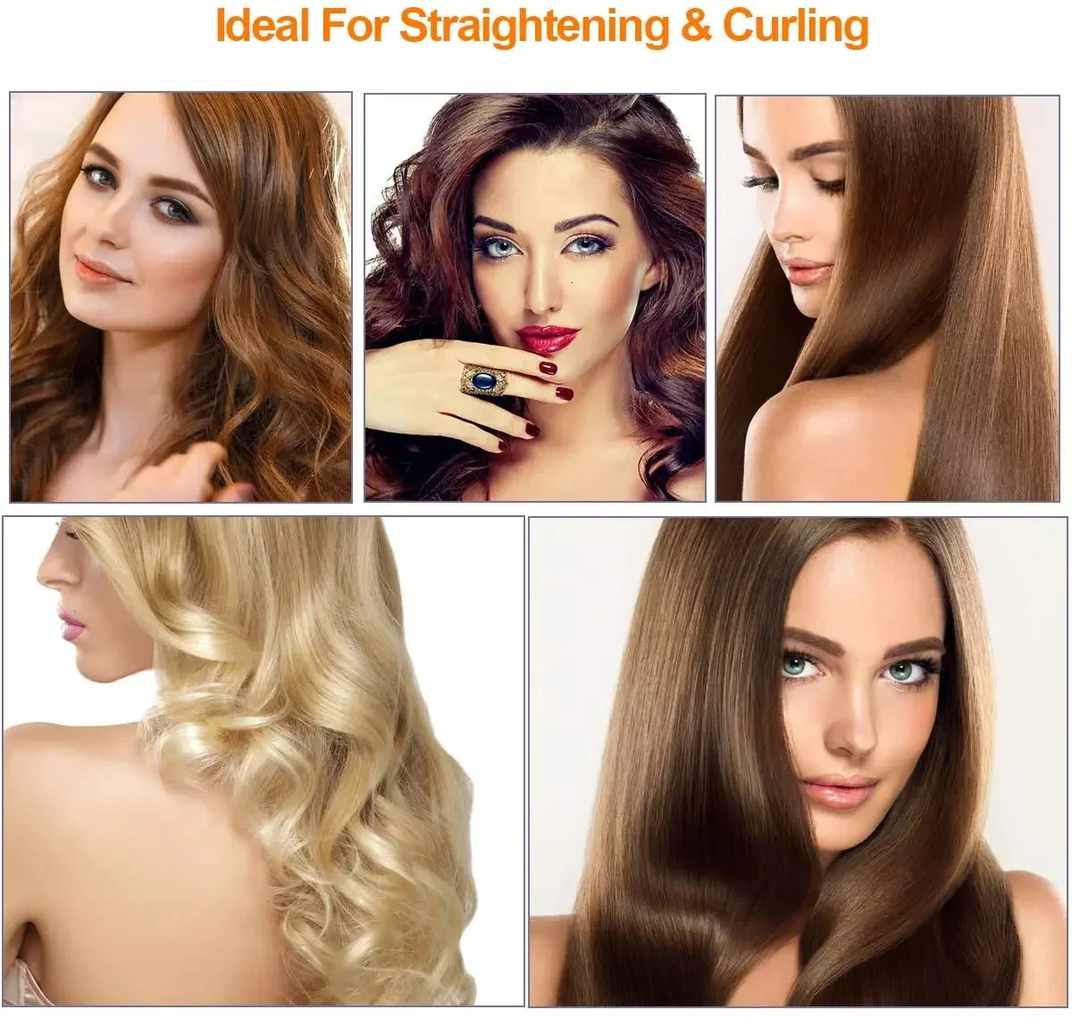 Steam Hair Straightener Fast Heating Ceramic 2in1 Hair Straightening Curler Professional Hair Flat Iron Steampod 241224