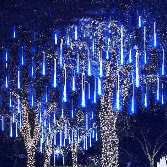 Outdoor Solar-Powered LED Meteor Shower Light with Water Resistance for Atmosphere Enhancement