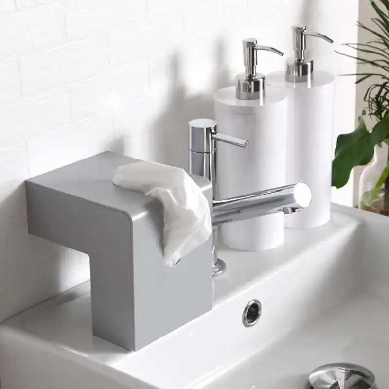 Nordic minimalist creative off tissue box for living double-sided paper tray napkin case Y241218