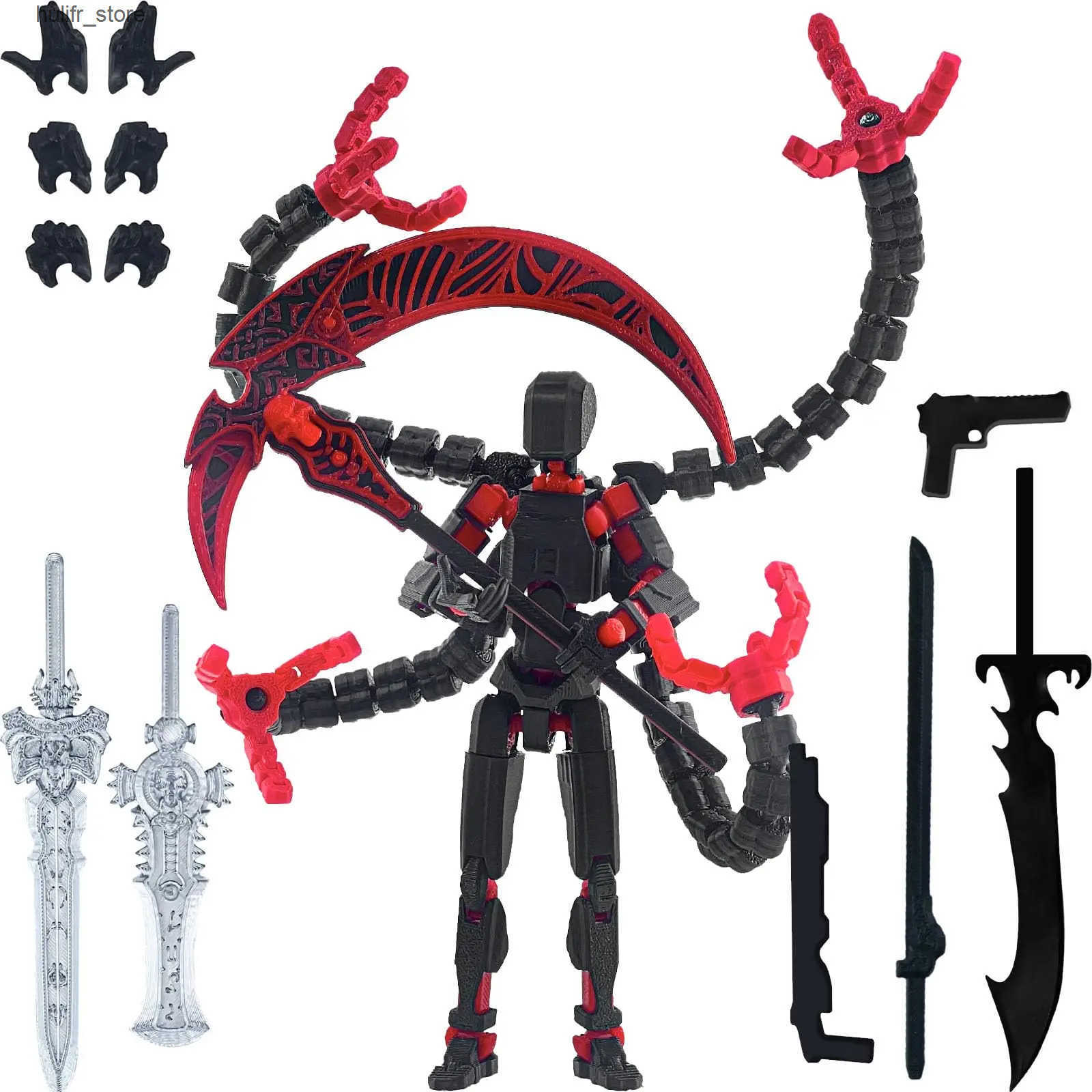 Action Toy Figures Assembly Completed T13 Action Figure 3D Printed Multi-Jointed Movable Titan 13 Lucky Dummy Nova Robot Action Figure Desktop J241219