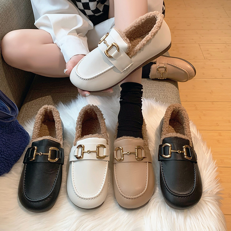 For Ddmywed Hairy Women Wearing Autumn And Winter M Ller New Model Internet Famous Lazy Shoes Low Heel With Velvet Toe Cap Half Slippers Chinese Brand