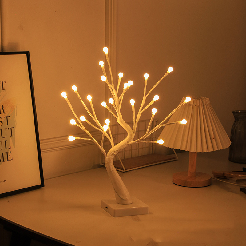 LED Simulated Small Tree Light - Spherical Star Night Lamp for Room Decoration