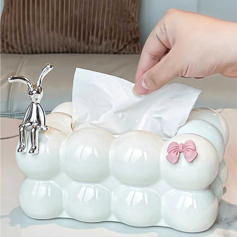 INS Style Cotton Candy Removable Tissue Box Korean Style Cute Tissue Box Desktop Decorative Supplies for A Napkin Holder Y241218