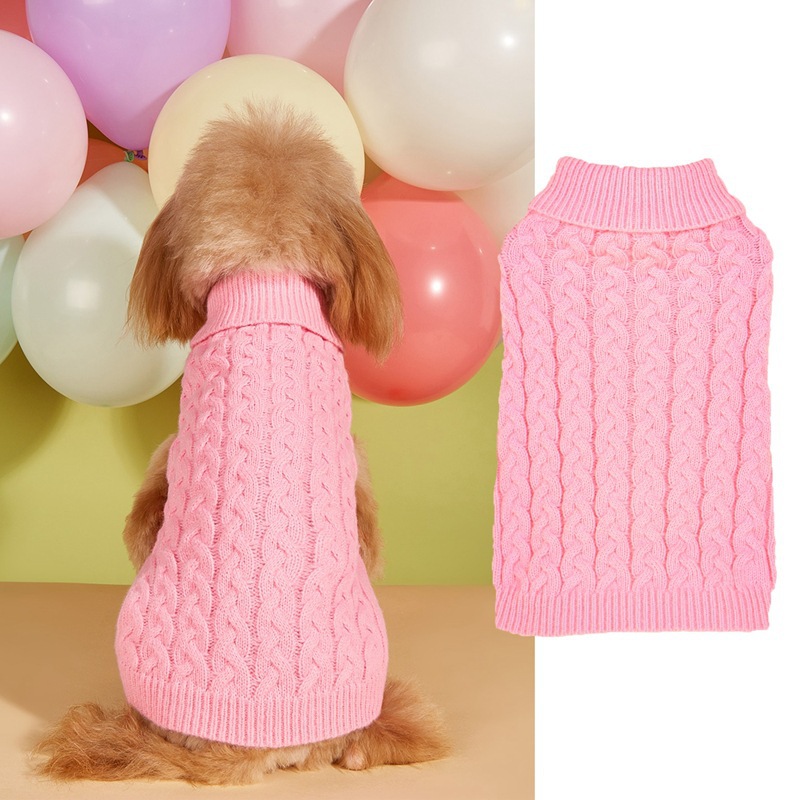 Dog Apparel Pet Clothes Cross-border new two-legged leisure solid color knitted comfortable Teddy Bichon dog sweater