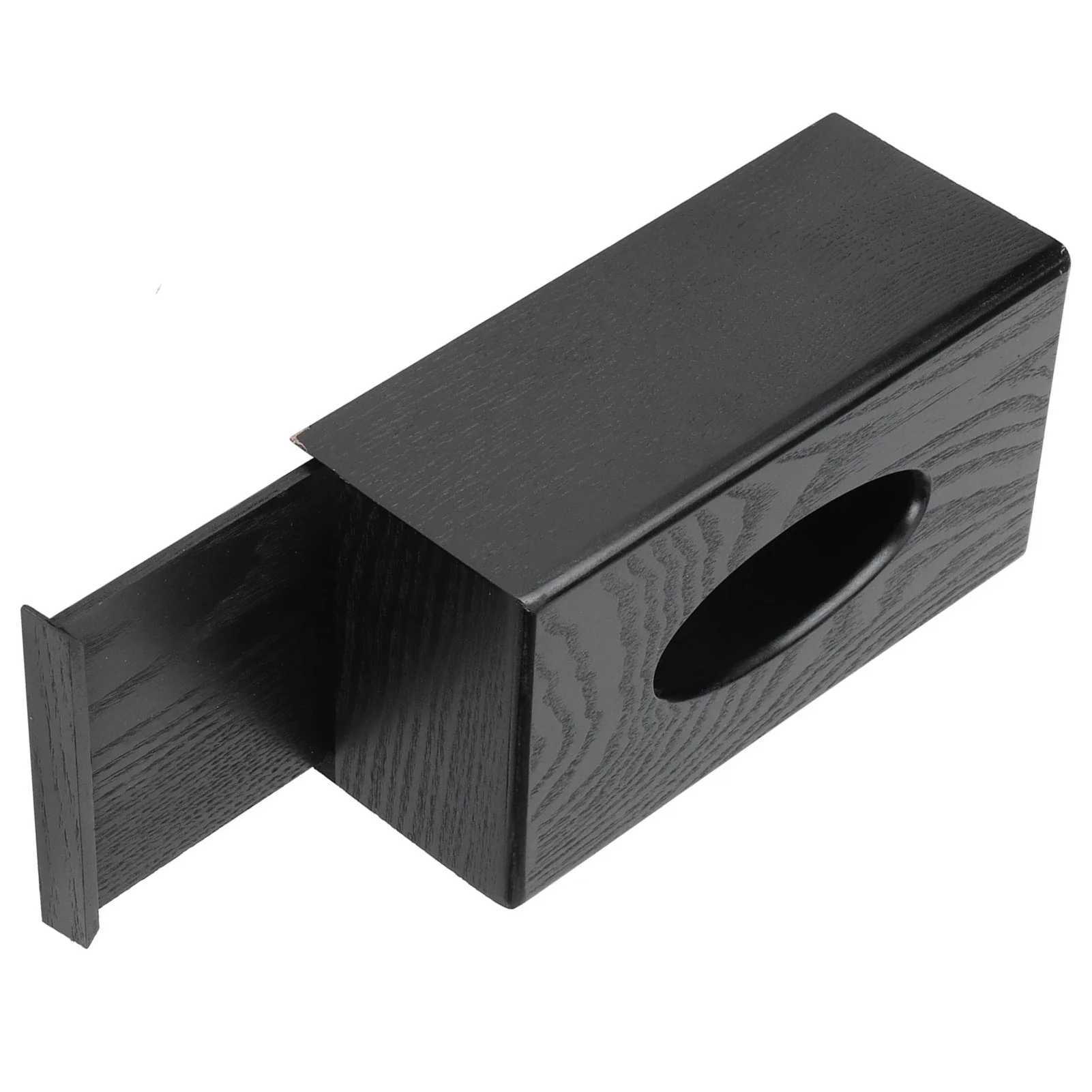 Black Wooden Tissue Box Napkin Case Elegant Style Tissue Holder 23x12x10.5cm for He Hotel Living Ro Y241218